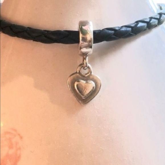 Pandora Silver ‘Heart Drop Dangle’ Charm - Picture 5 of 6